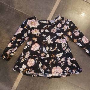 Old Navy Peplum Floral Top Size 5 (XS)